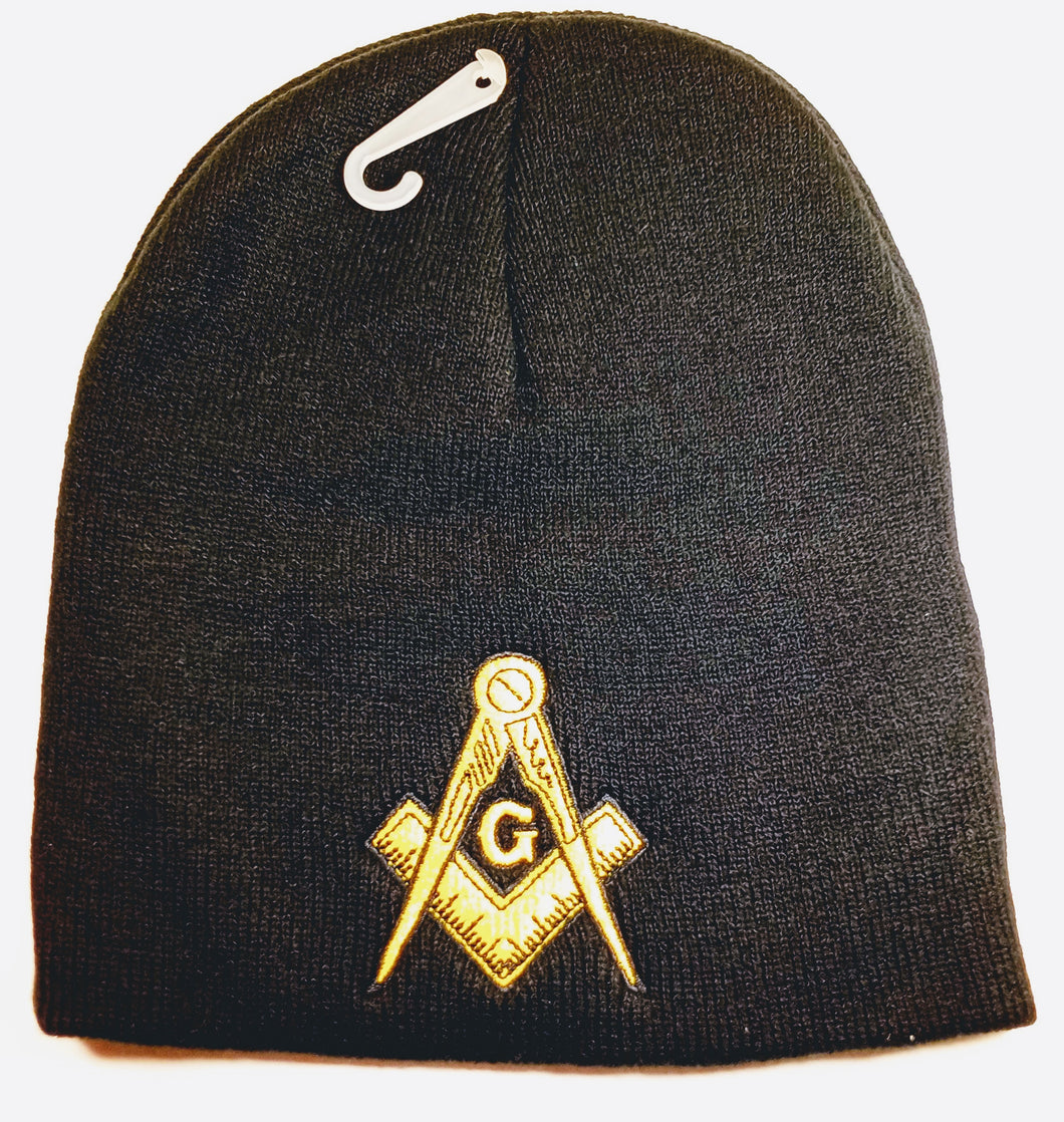 Mason Freemason Masonic Beanie Winter Hat - Black