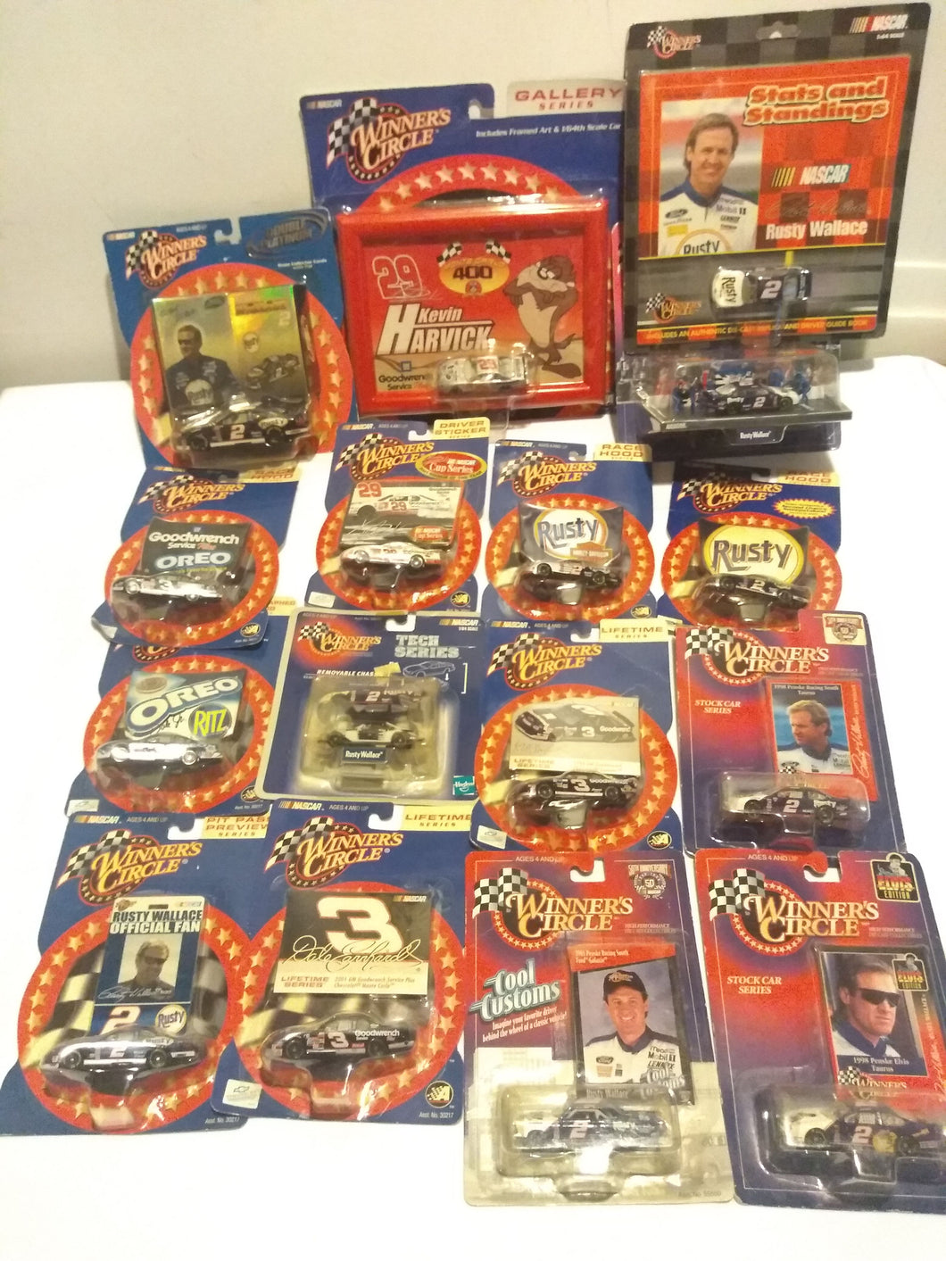 Huge Wholesale Lot Assorted Size Nascar Box New & some displayed - Rusty Wallace ETC