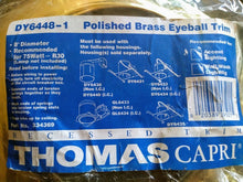 Load image into Gallery viewer, Lot of 9  &gt;&gt; Thomas Capri Polished 8&quot; Brass Eyeball Recessed Trim DY6448-1