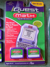 Load image into Gallery viewer, Brand New &amp; used Lot iQuest Starter, Science, Social Studies, Math 5th, 6th, 7th &amp; 8th Grade Math cartridges &amp; accessories